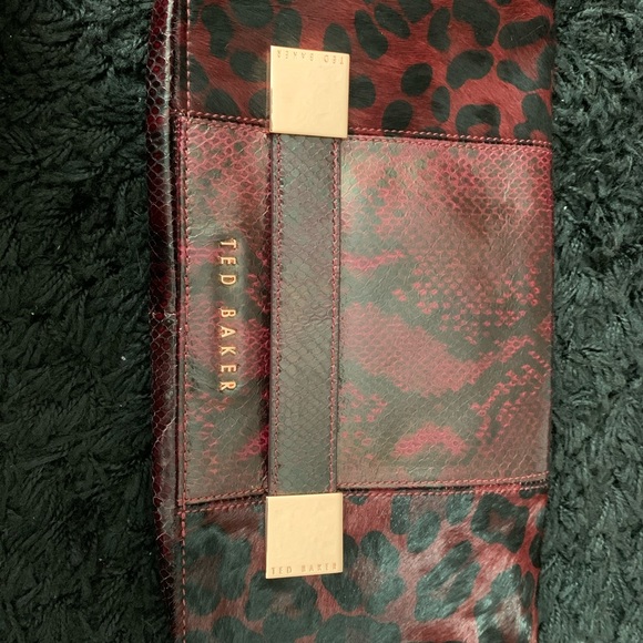 Ted Baker Leather and Fur Clutch - Picture 2 of 10